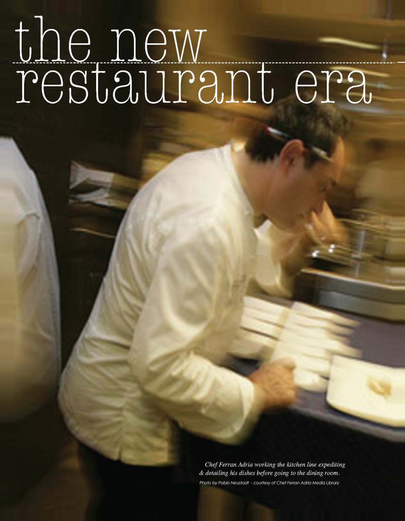 Chef at work in a restaurant kitchen